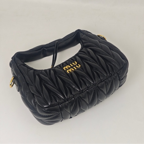 Miu Miu Black Quilted Shoulder Bag - Picture 3 of 6